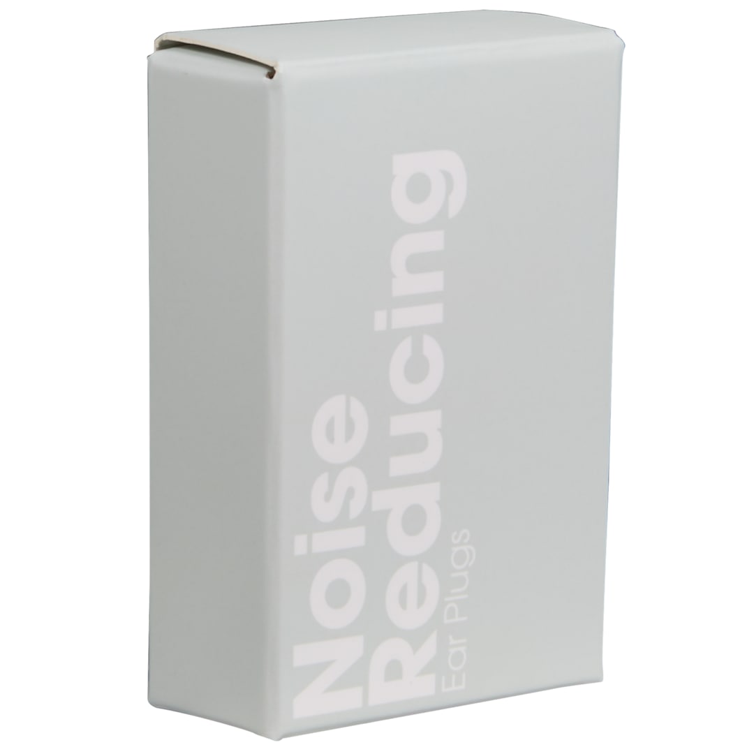 Front View of White Wellable™ Noise Reducing Ear Plugs