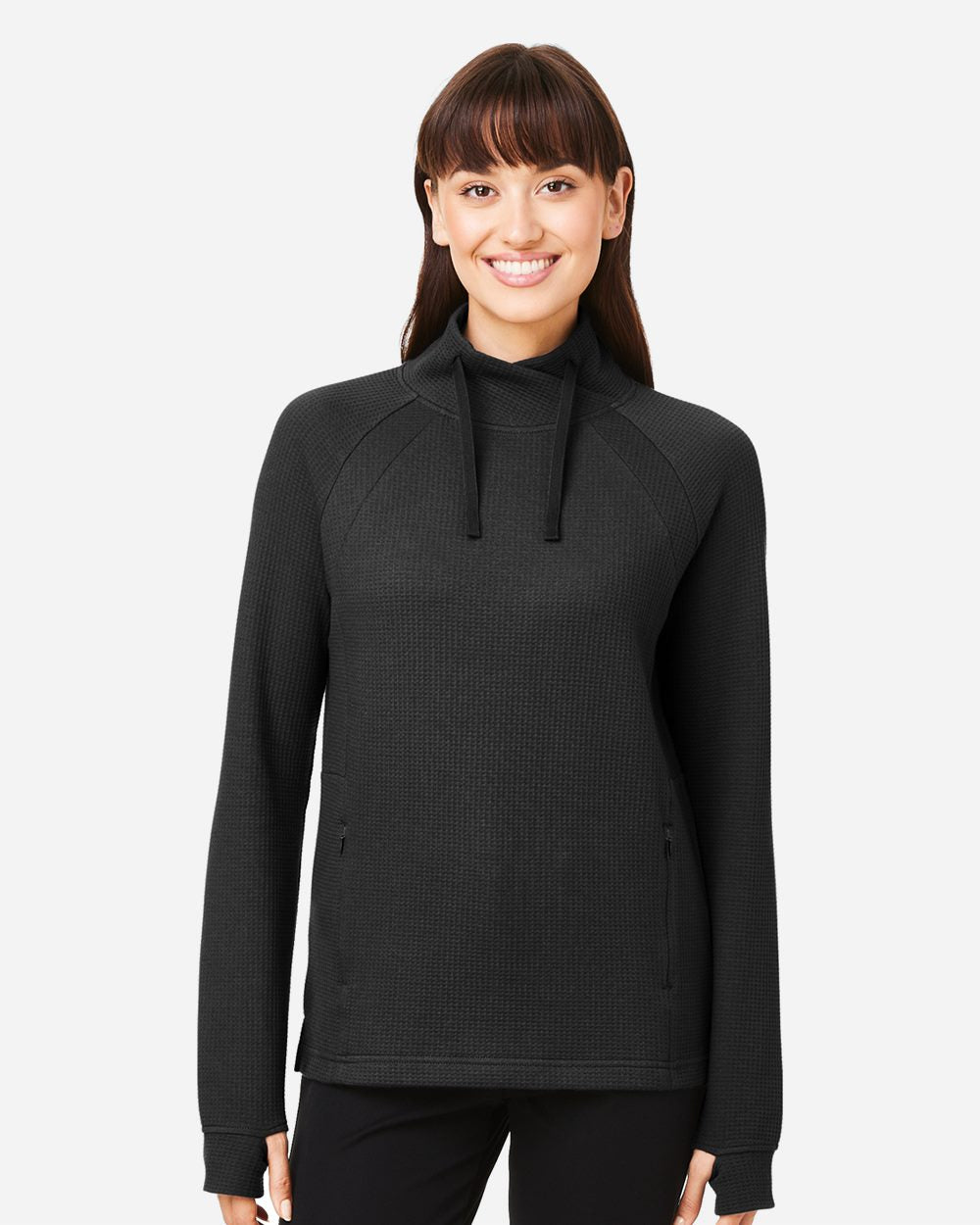 Women's Rhythm Waffle Cross-Neck Pullover - NE200W