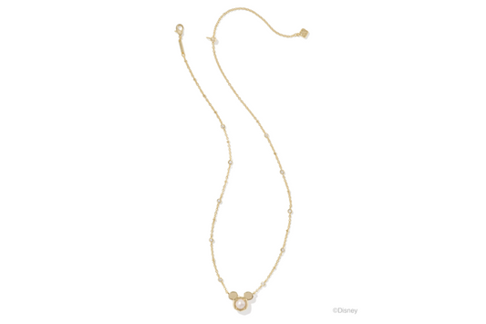 Kendra Scott Disney Gold Mickey Mouse Short Pendant Necklace in Freshwater Cultured Pearl