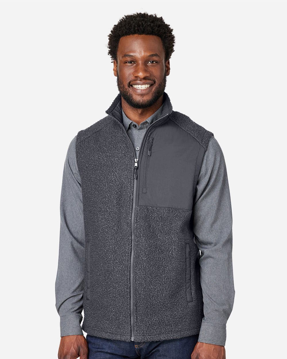 Men's Aura Sweater Fleece Vest - NE714