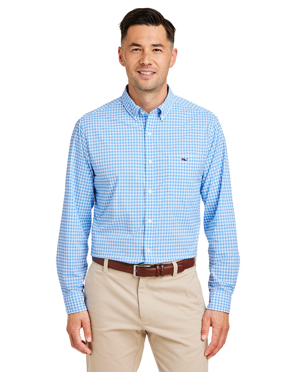 Men's On-The-Go Nylon Gingham Shirt - W012060