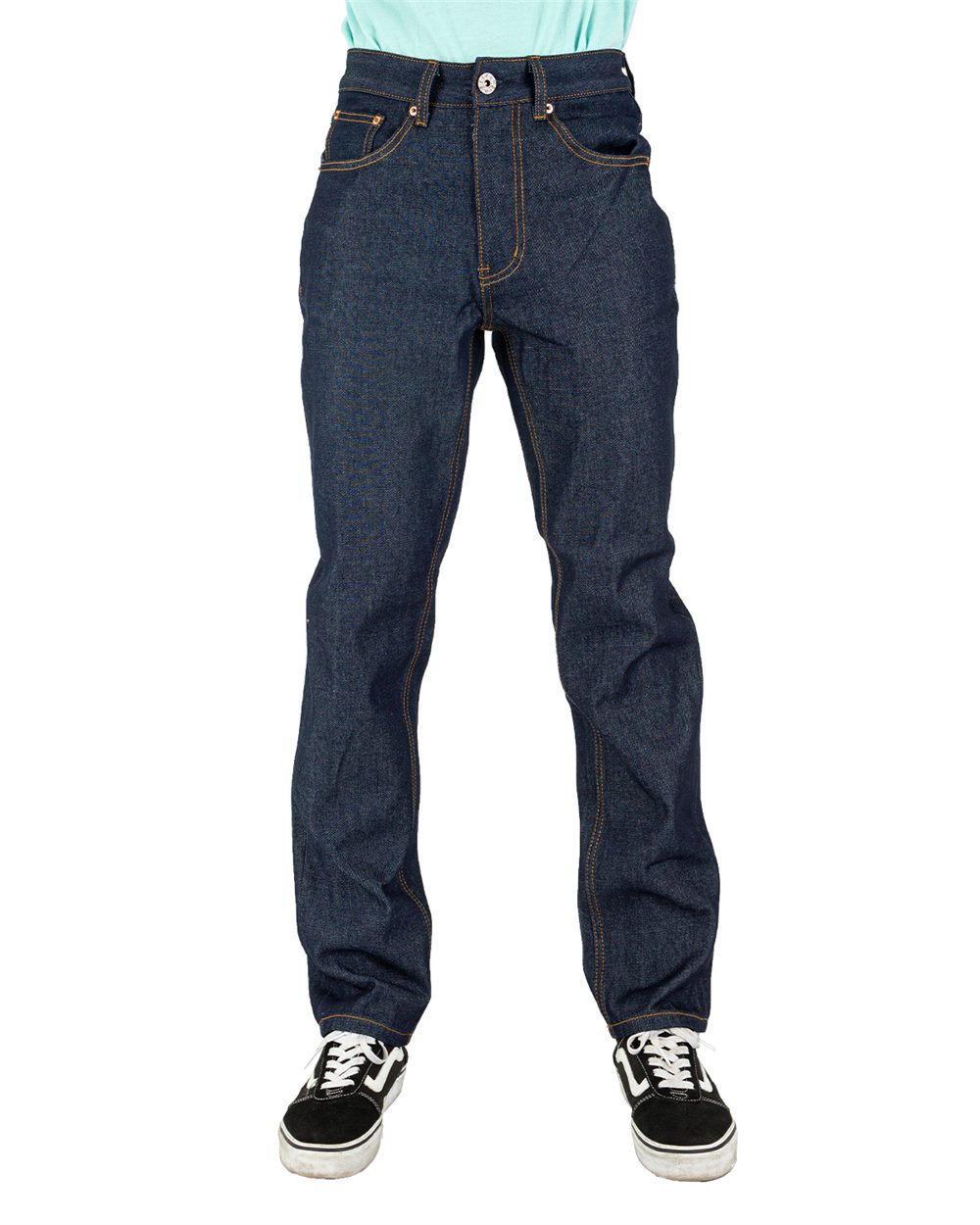 Unisex Raw Denim Straight-Leg Jean Pants - SHRDJ