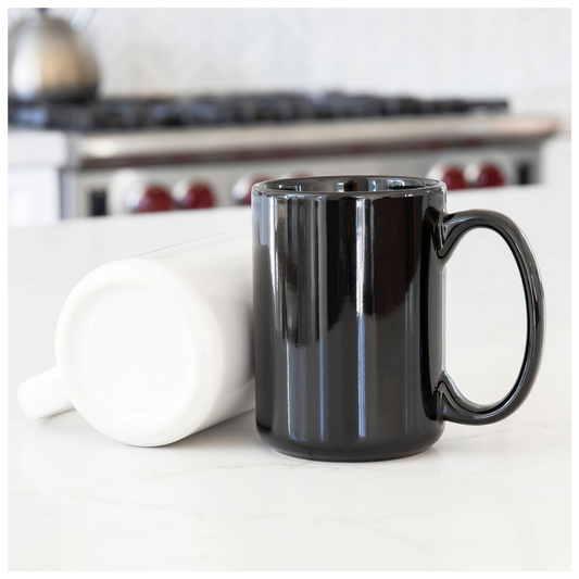 black 15 oz grande mug