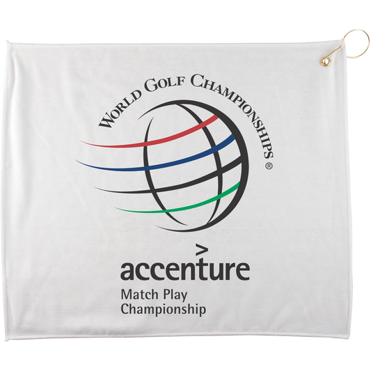 White 15" X 18" Polyester Blend White Golf Towel W G&h