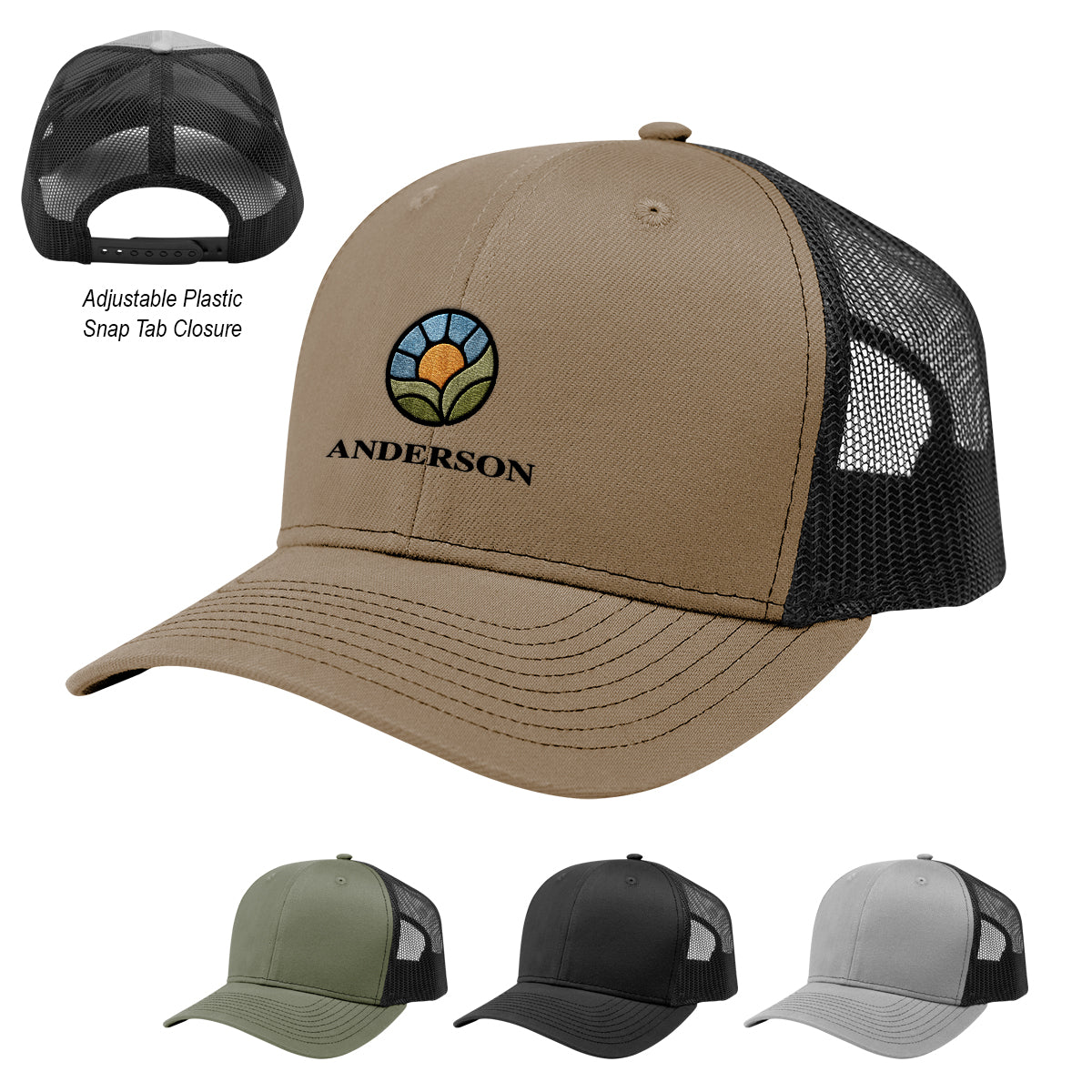 GRAY WITH BLACK Tucker Tencel Trucker Cap