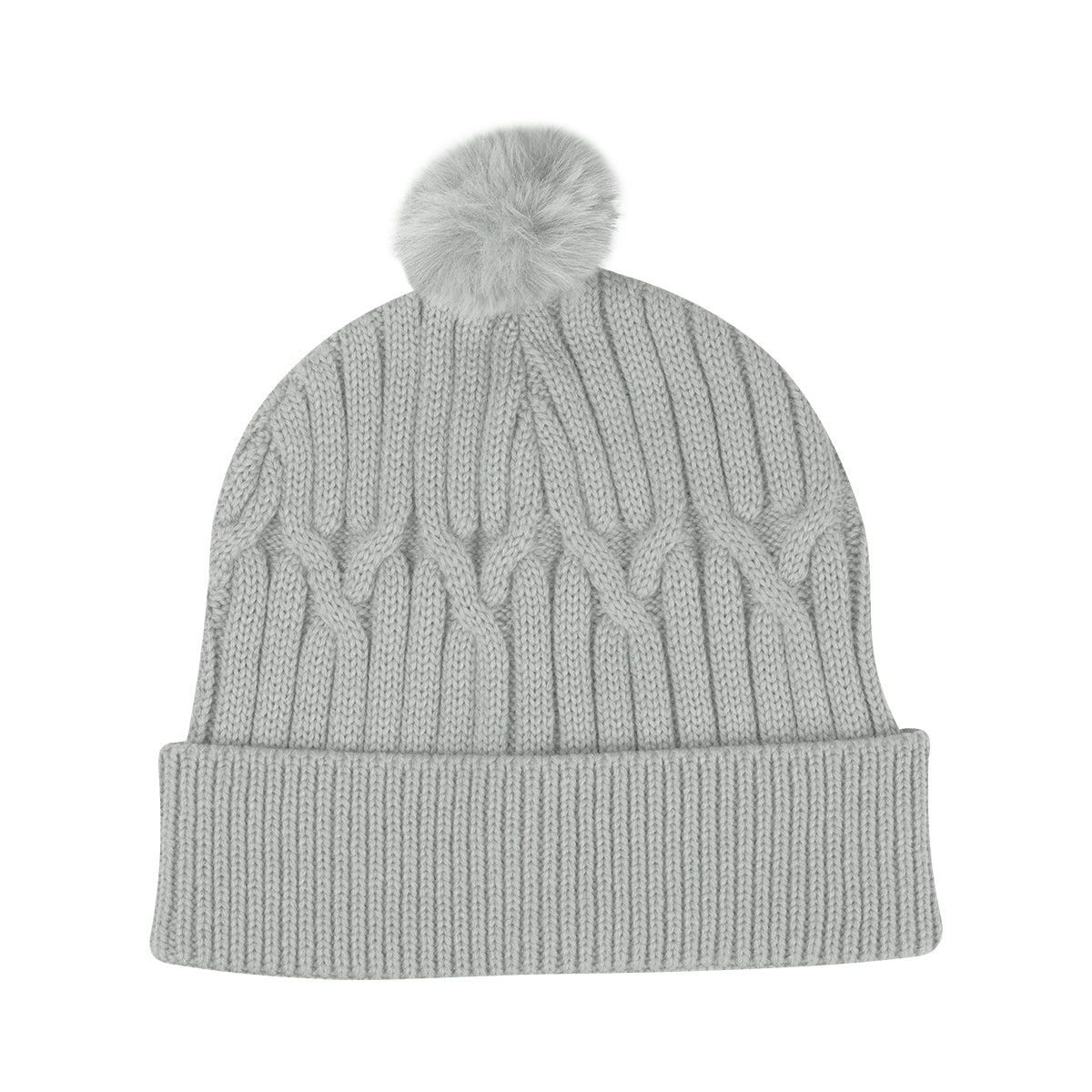 Courtney Cable Knit rPET Pom Beanie