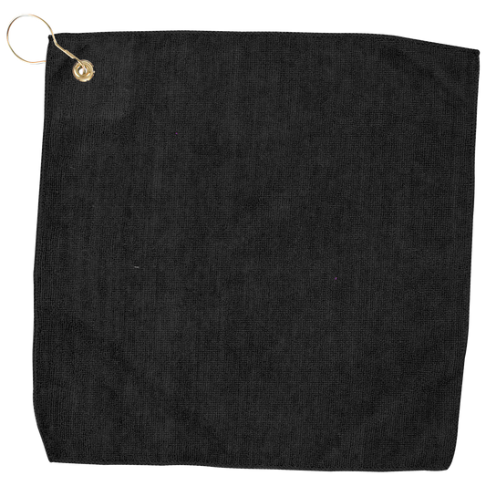 15" X 15" RPET Hemmed Golf Towel with Hook & Grommet