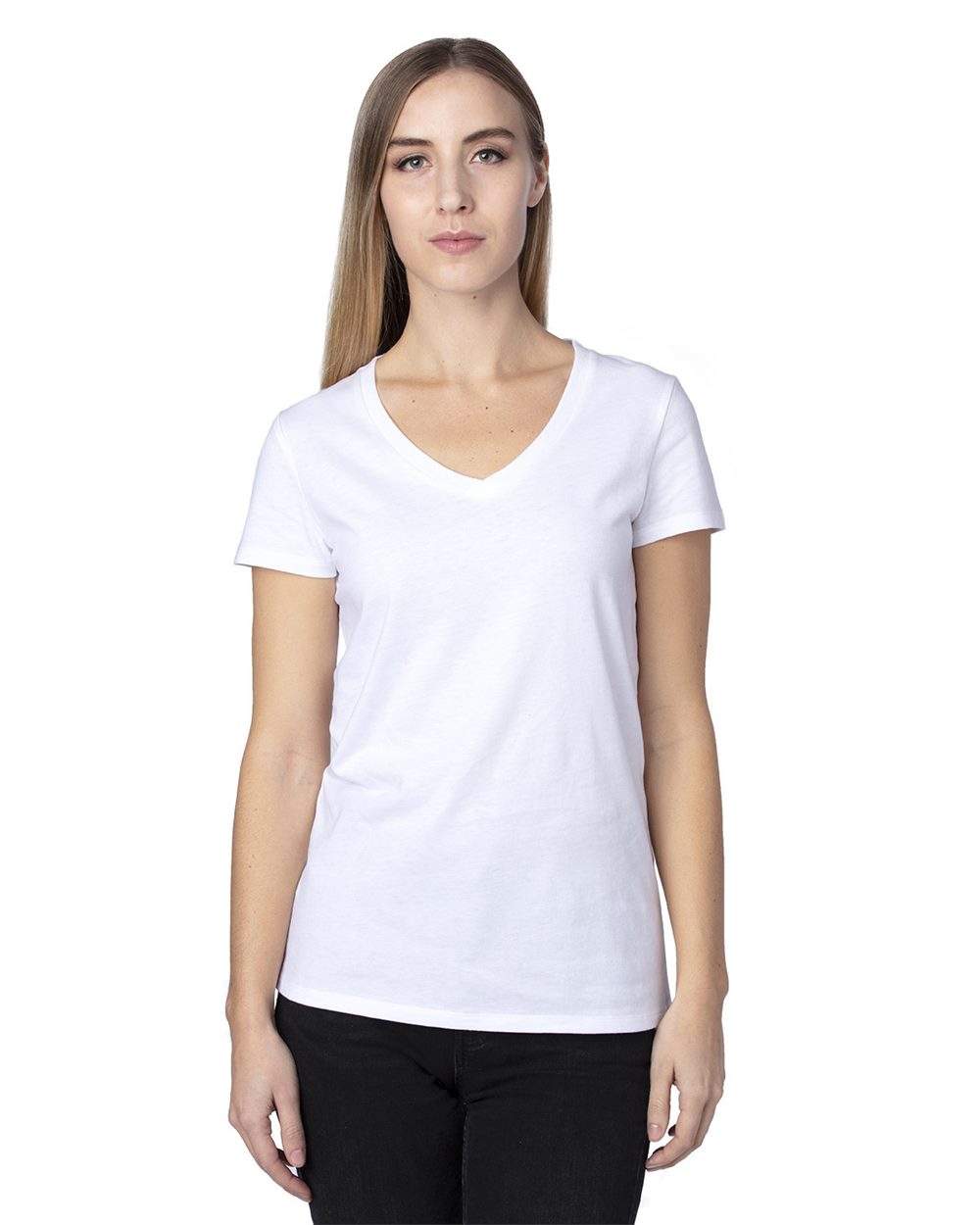 Women's Ultimate CVC V-Neck T-Shirt - 200RV