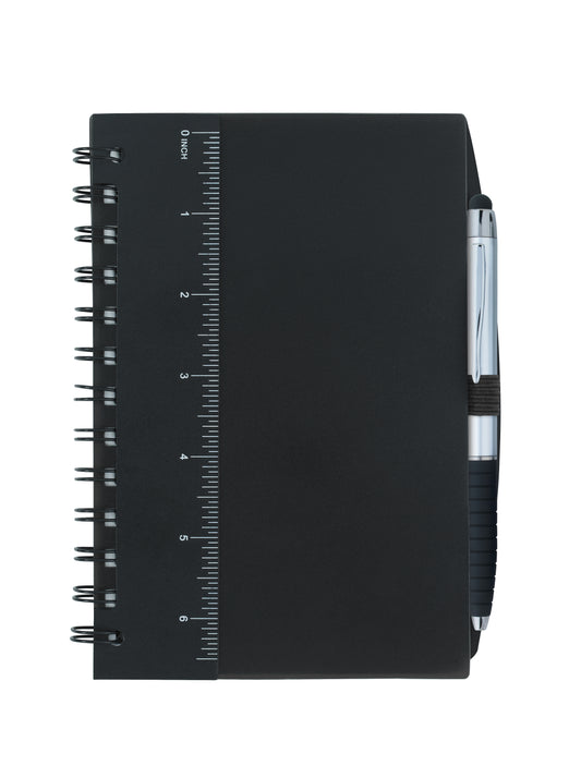 Good Value™ 5” x 7” Ruler Notebook with Flags and Stylus Pen