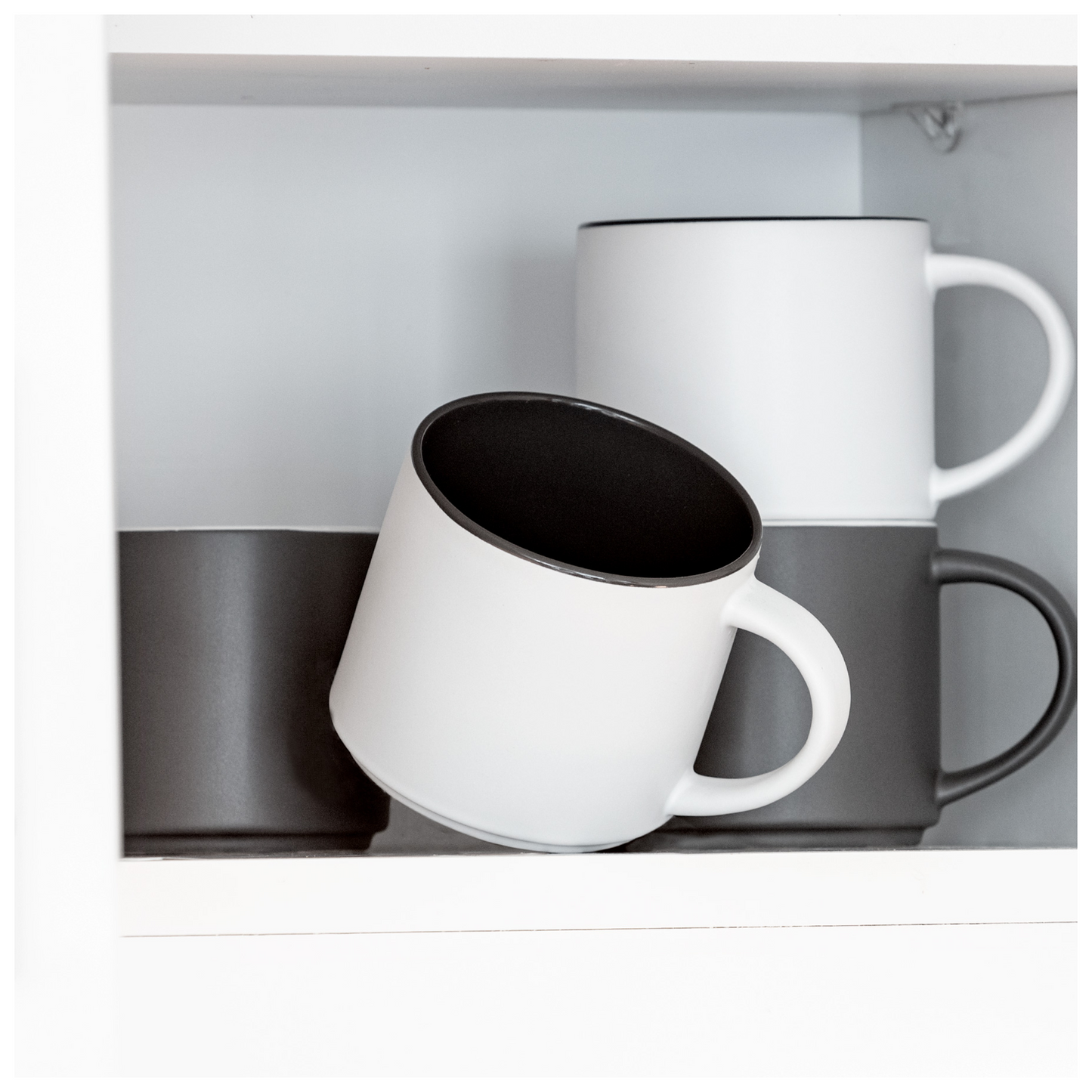 white 16 oz monaco mug - matte white