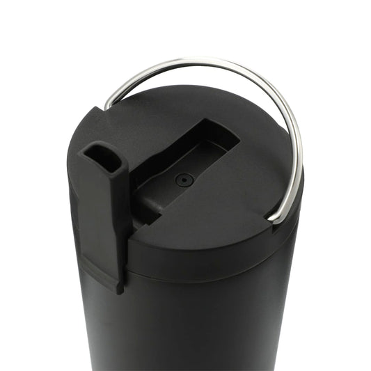 Front View of Black Thor Copper Insulated Tumbler 24oz Flip Straw Lid