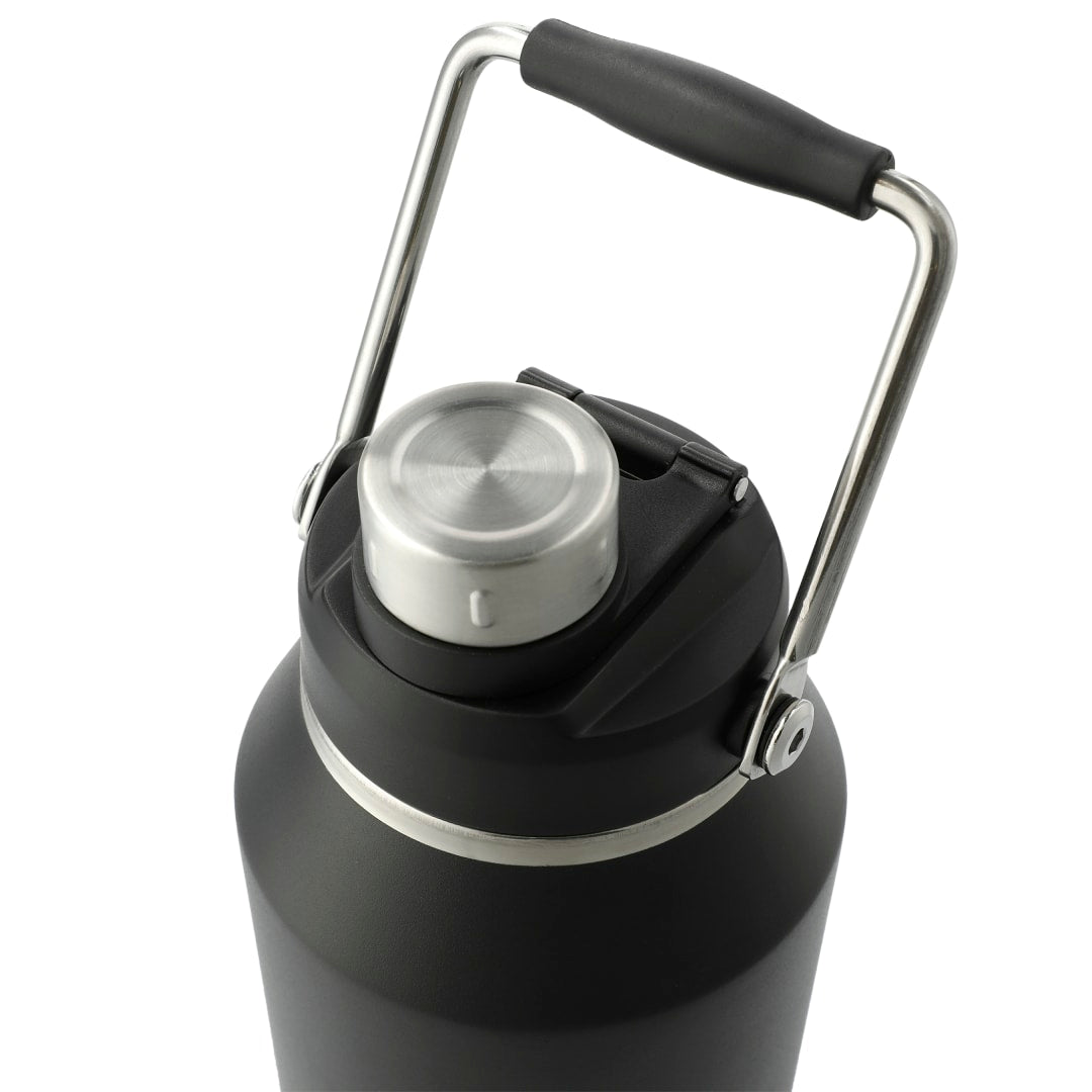 Front View of Black Vasco Copper Vacuum Insulated Bottle 40oz