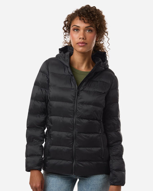 Women's Lightweight Poly-filled Hooded Puffer Jacket - W26715