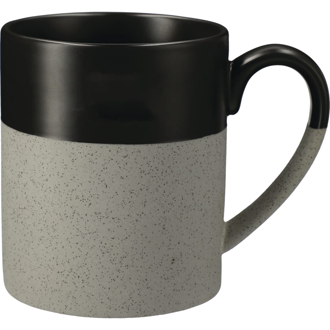 Front View of Gray Otis Ceramic Mug 15oz