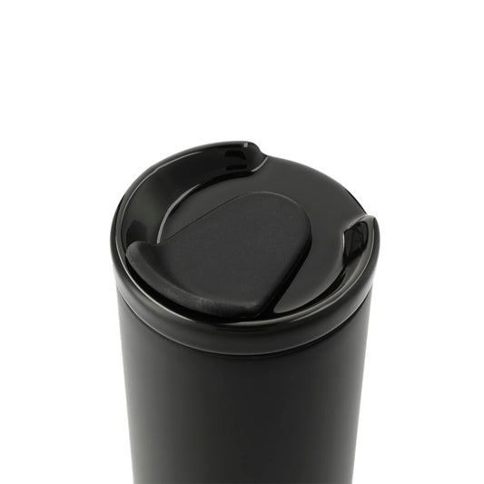 Front View of Black Seneca Tumbler 16oz w/ Ceramic Lid & Lining