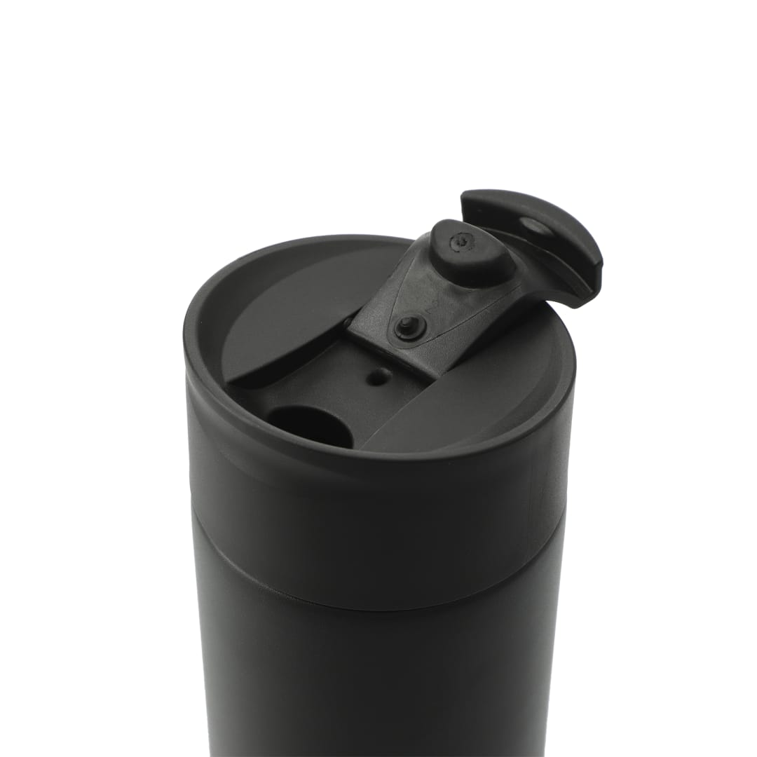 Front View of Black Welly® Traveler Copper Vacuum Tumbler 12oz