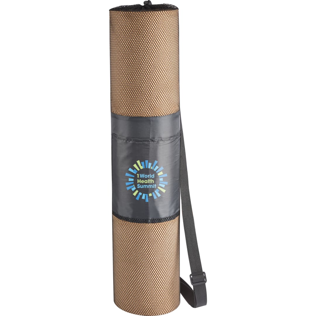 Front View of Natural Wellable™ Cork Yoga Mat (6mm)