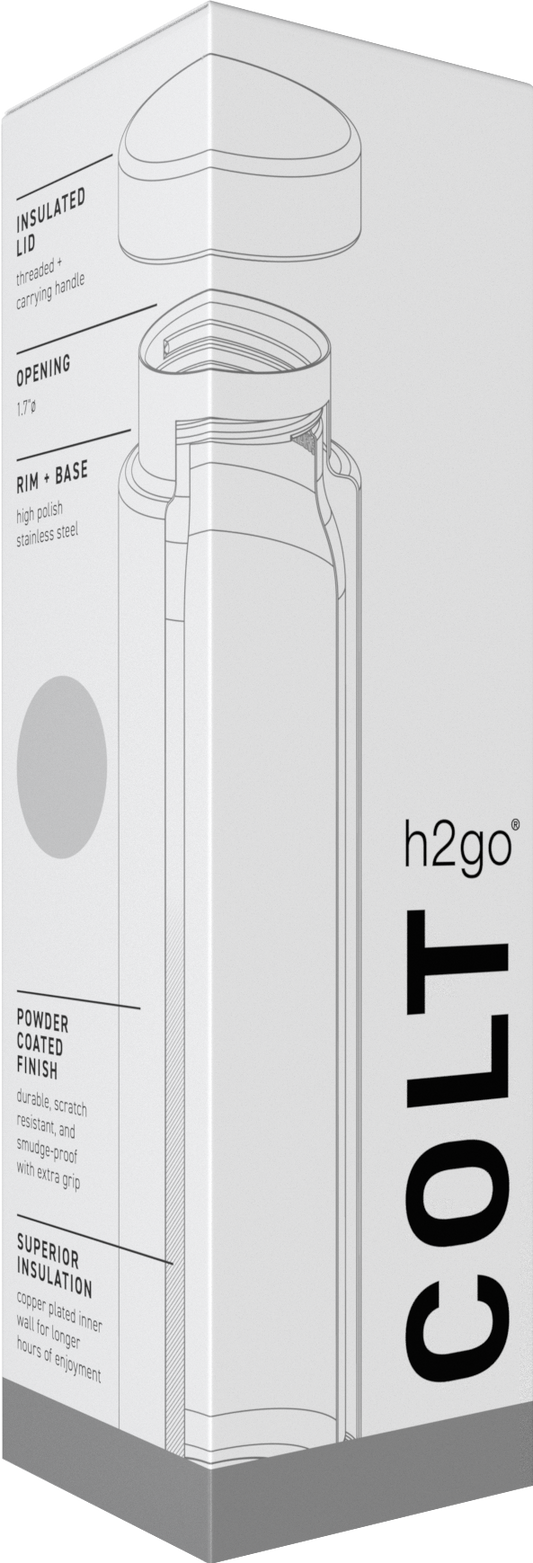 matte white 16.9 oz h2go colt - powder