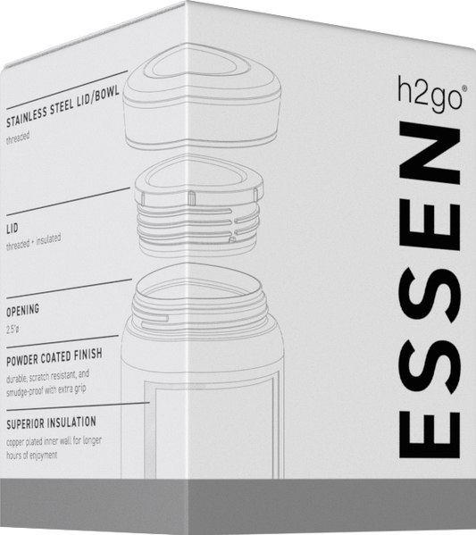 matte black 16.9 oz h2go essen - powder