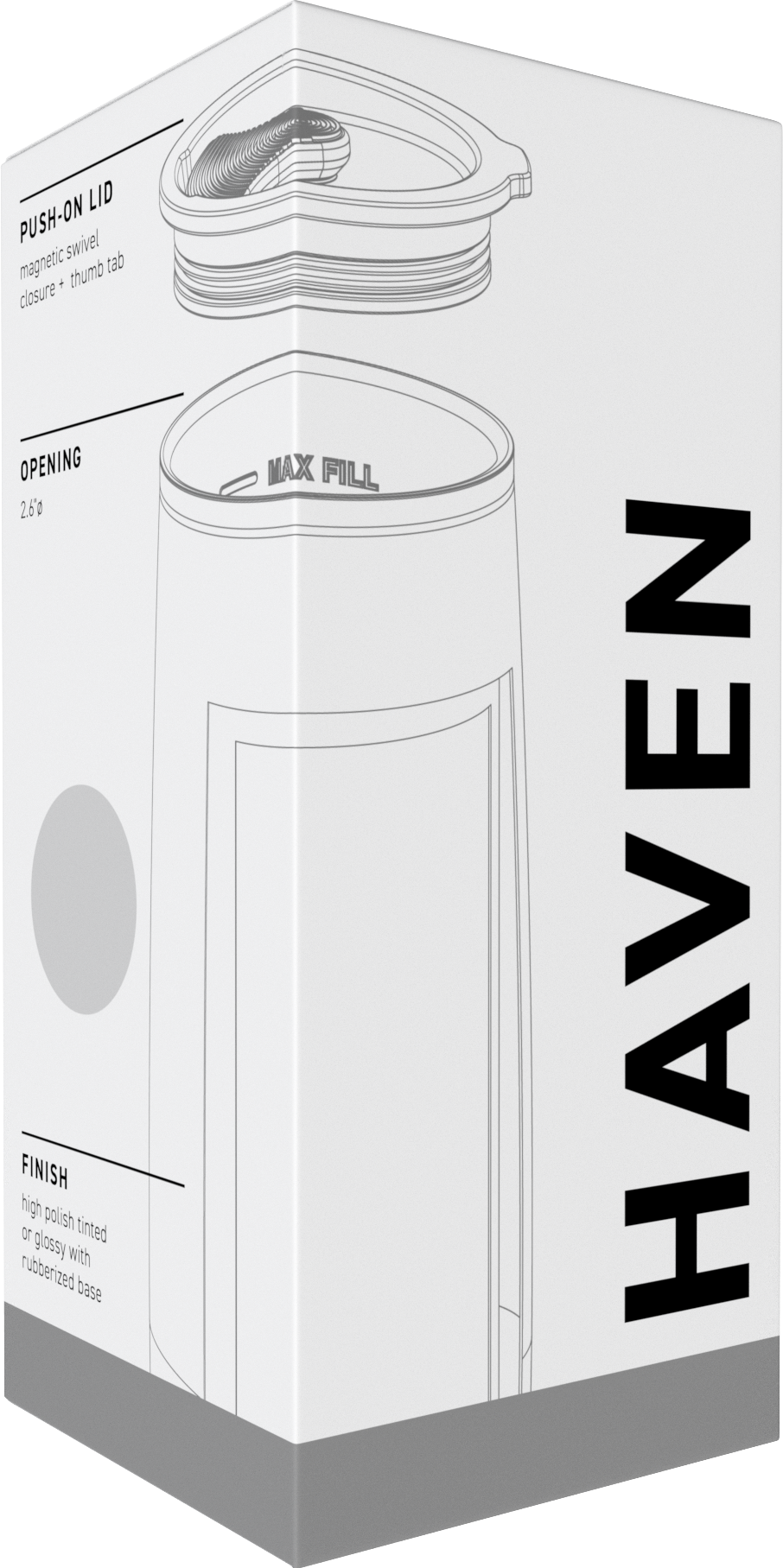 white 16.9 oz haven