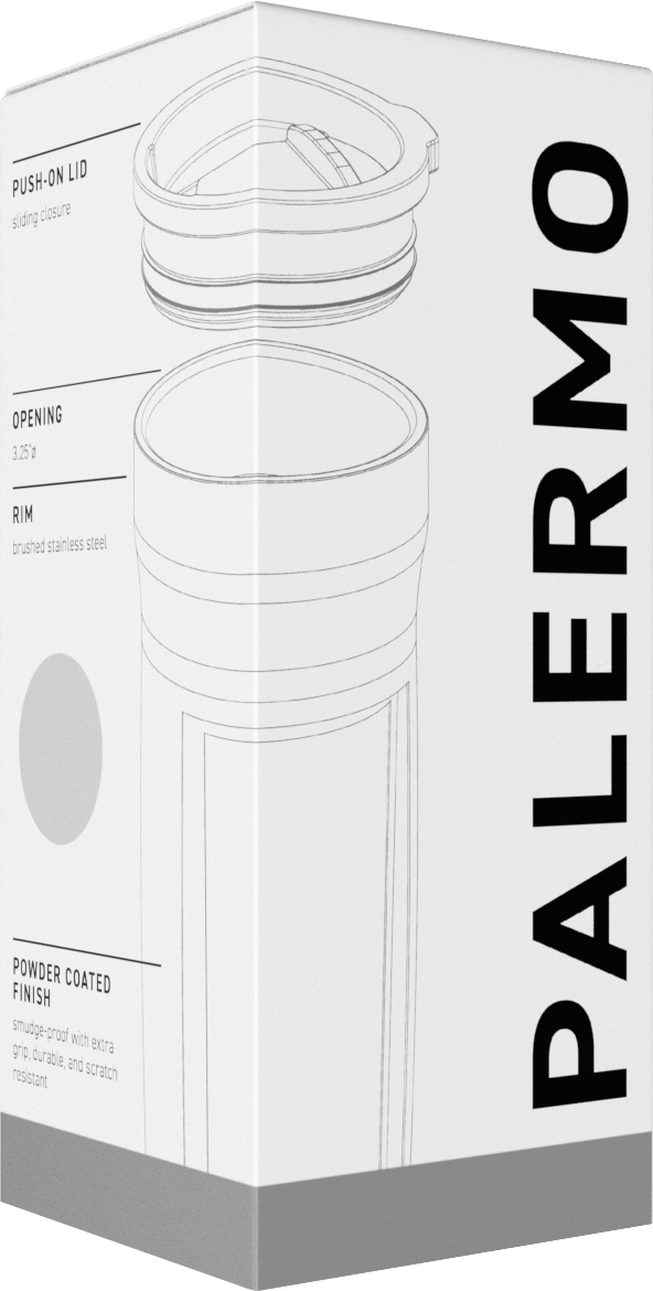 matte black 18 oz palermo - powder