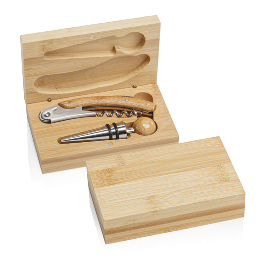 Bamboo Wine Accessory Set