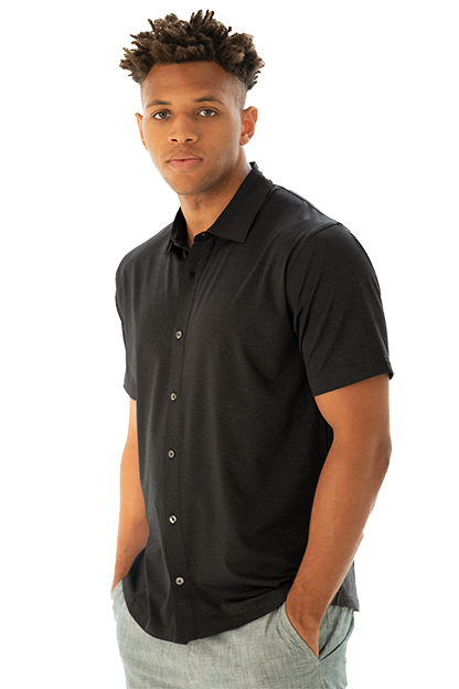 Black Vansport Pro Ventura Polo - S