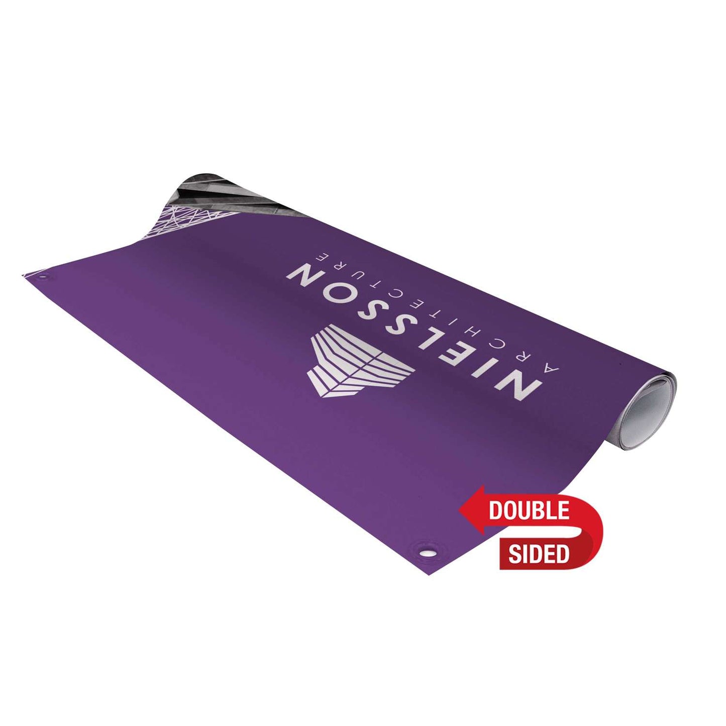 3' FrameWorx Tabletop Banner (Double-Sided, 13 oz. Smooth Scrim Vinyl)
