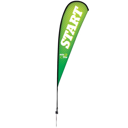 15' Premium Teardrop Sail Sign Kit (Single-Sided with Ground Spike)
