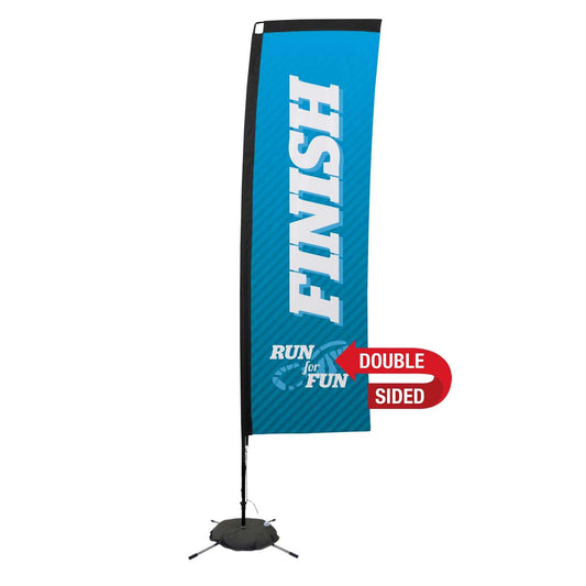10' Premium Rectangle Sail Sign Kit (Double-Sided with Scissor Base)