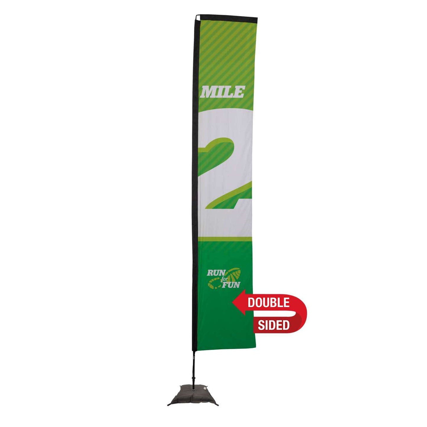 14.5' Premium Rectangle Sail Sign Kit (Double-Sided with Scissor Base)