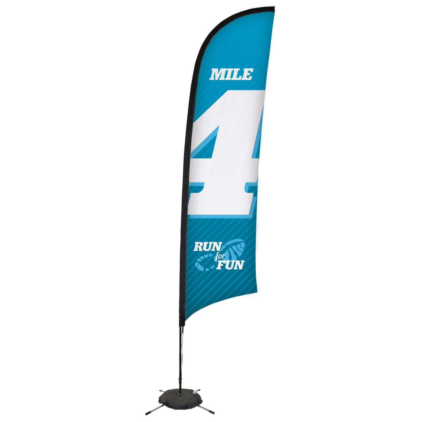13' Premium Razor Sail Sign Kit (Single-Sided with Scissor Base)