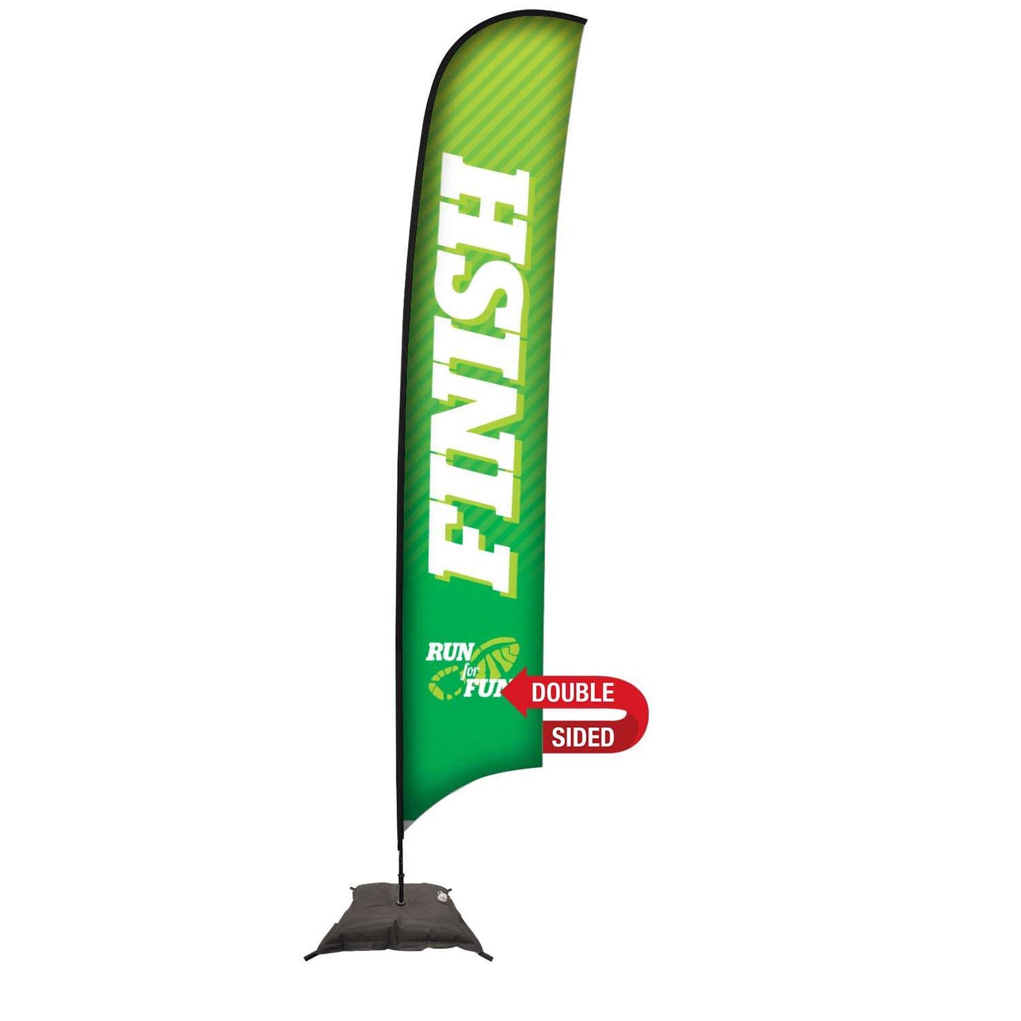 17' Premium Razor Sail Sign Kit (Double-Sided with Scissor Base)