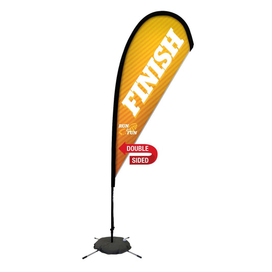 8' Premium Teardrop Sail Sign Kit (Double-Sided with Scissor Base)