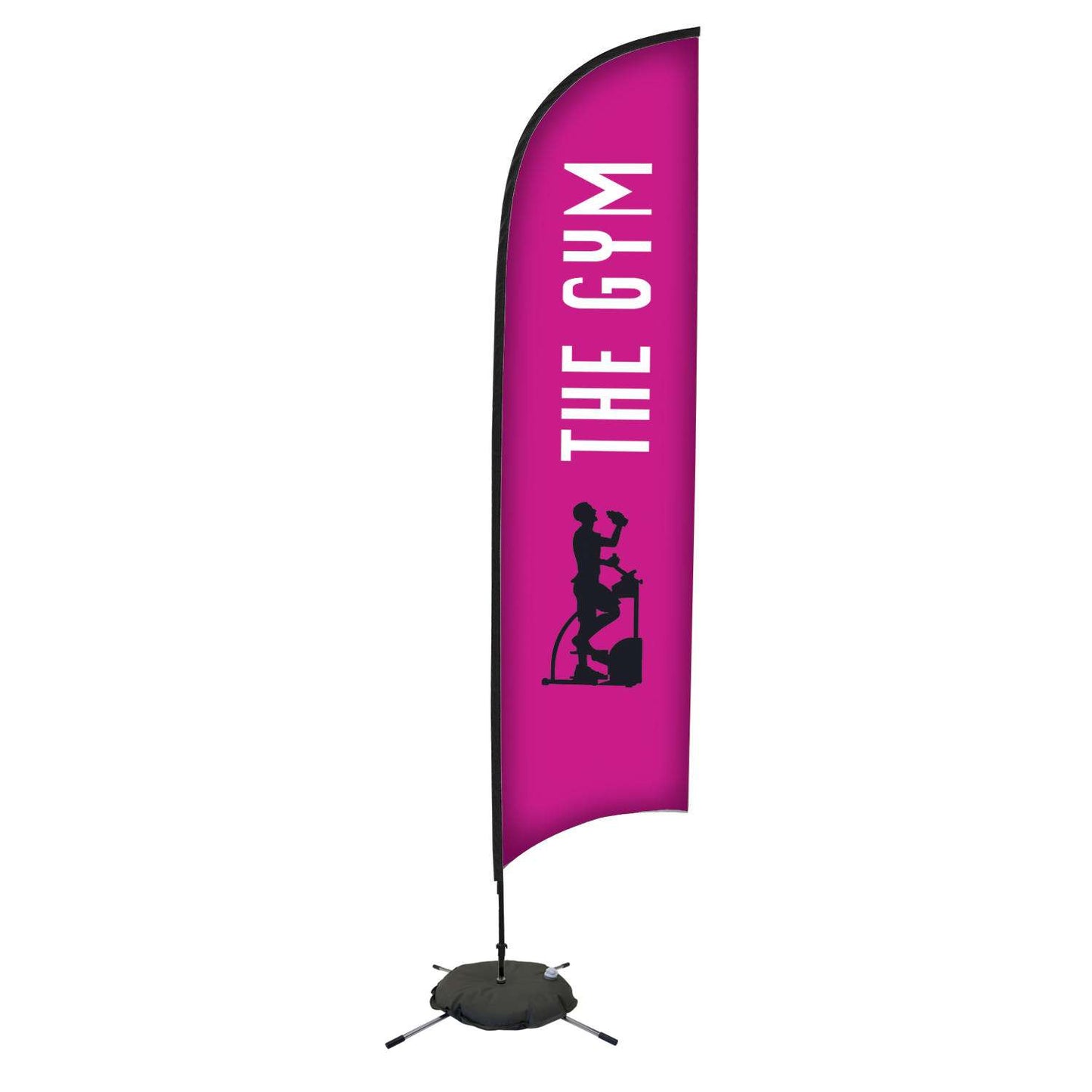 48-Hour Quick Ship 13' Premium Razor Sail Sign Kit (Single-Sided with Scissor Base)