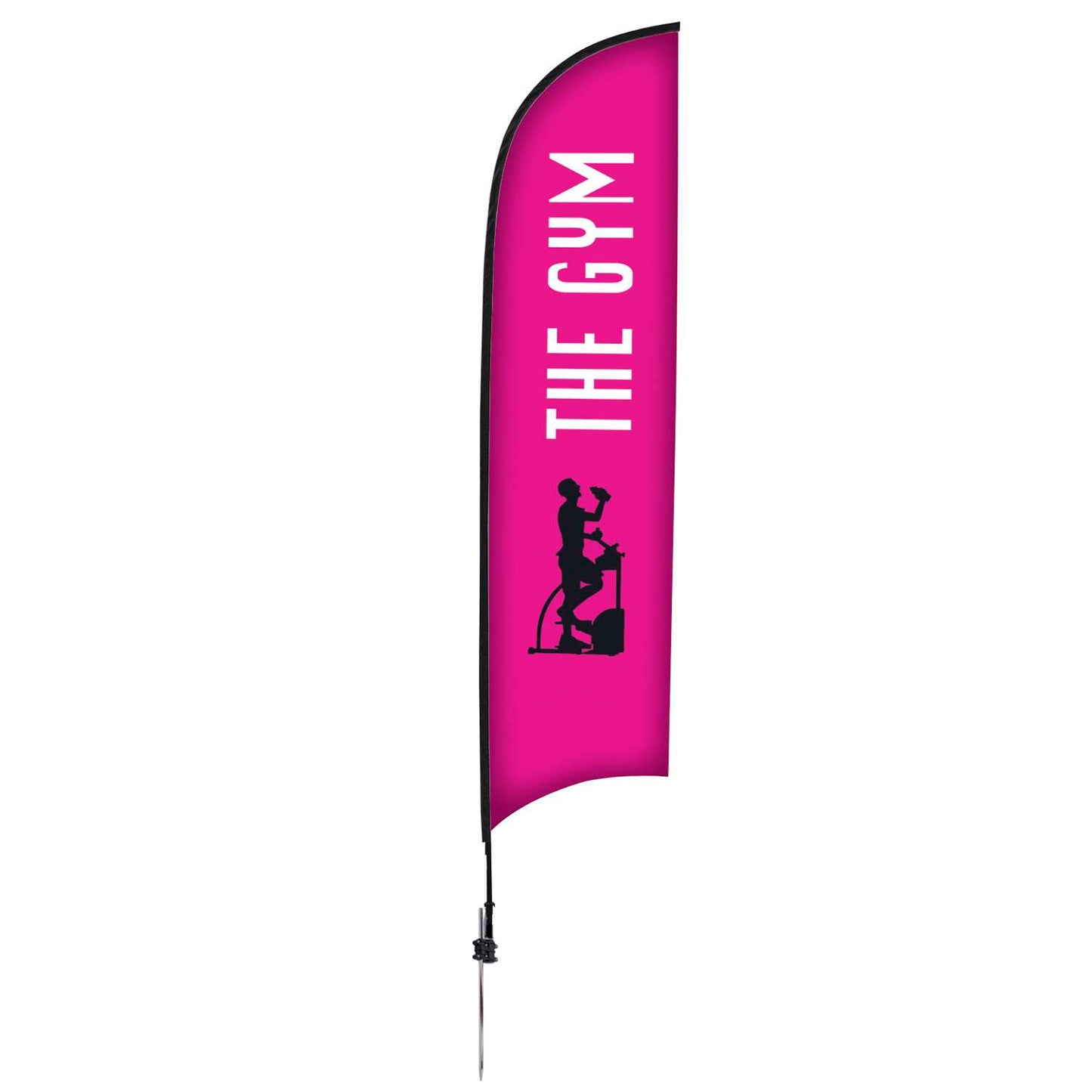48-Hour Quick Ship 13' Premium Razor Sail Sign Kit (Single-Sided with Ground Spike)