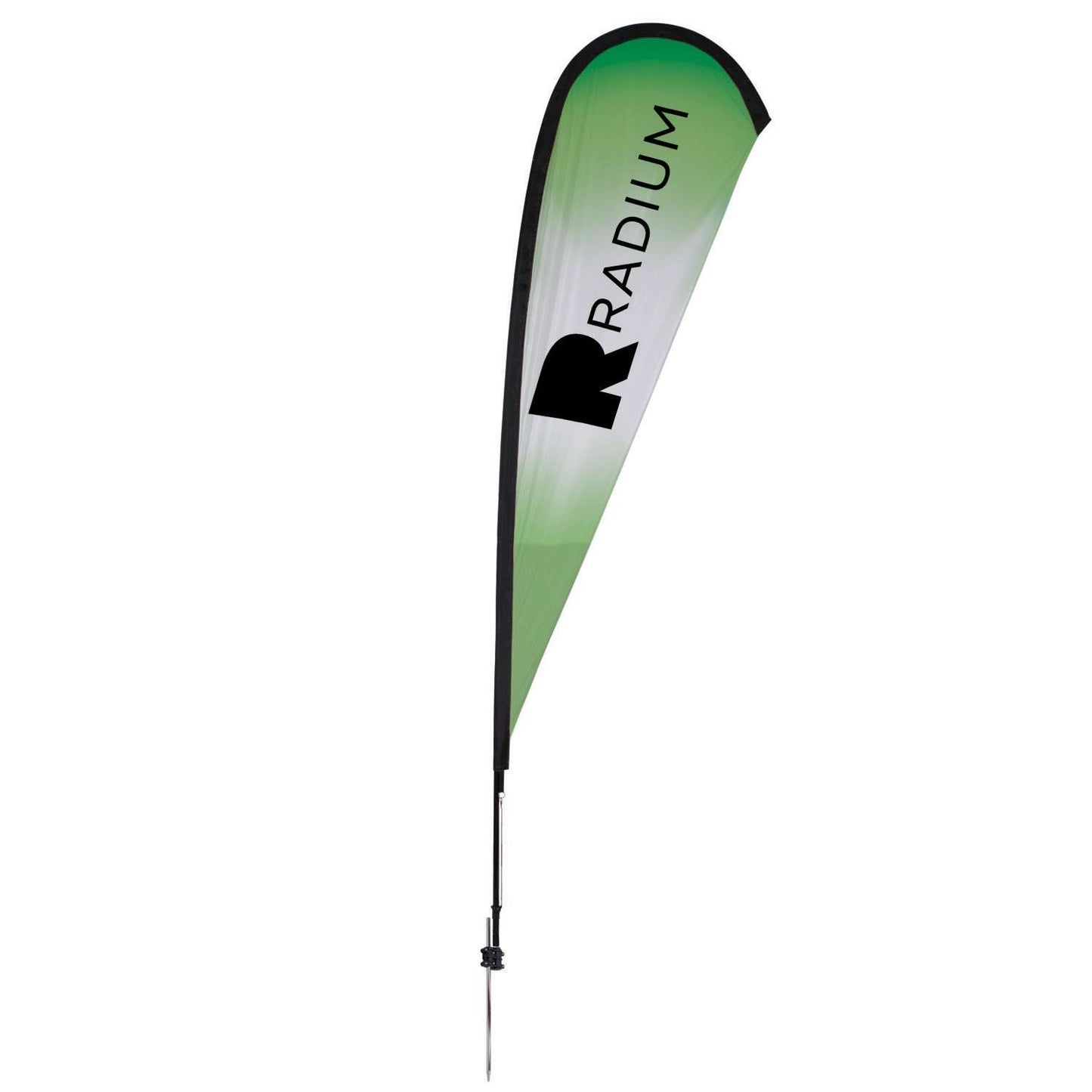 48-Hour Quick Ship 11.5' Premium Teardrop Sail Sign Kit (Single-Sided with Ground Spike)