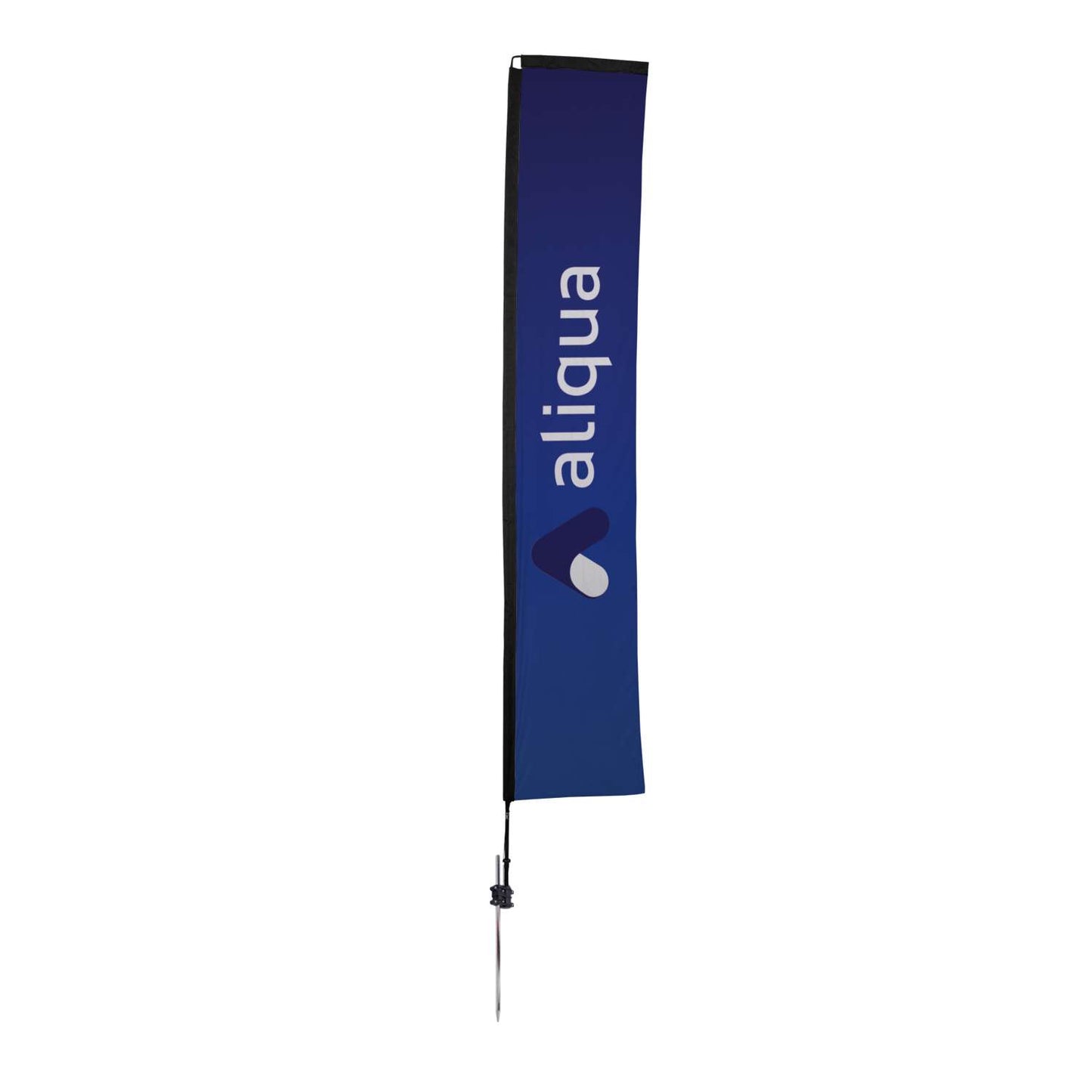 48-Hour Quick Ship 14.5' Premium Rectangle Sail Sign Kit (Single-Sided with Ground Spike)