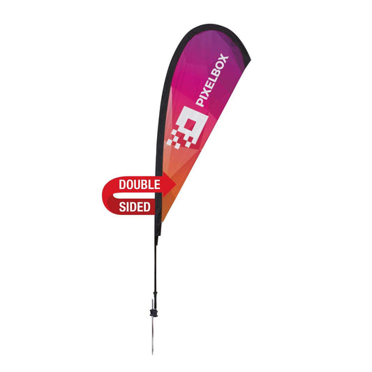 48-Hour Quick Ship 8' Premium Teardrop Sail Sign Kit (Double-Sided with Ground Spike)