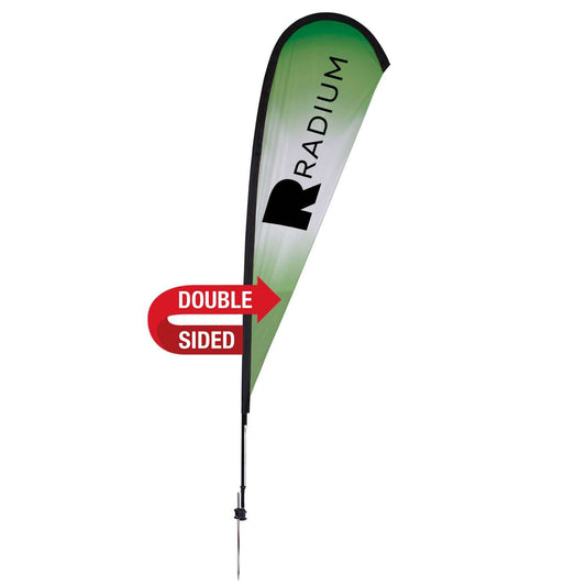 48-Hour Quick Ship 11.5' Premium Teardrop Sail Sign Kit (Double-Sided with Ground Spike)