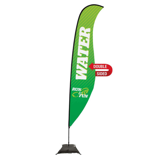 17' Premium Sabre Sail Sign Kit (Double-Sided with Scissor Base)