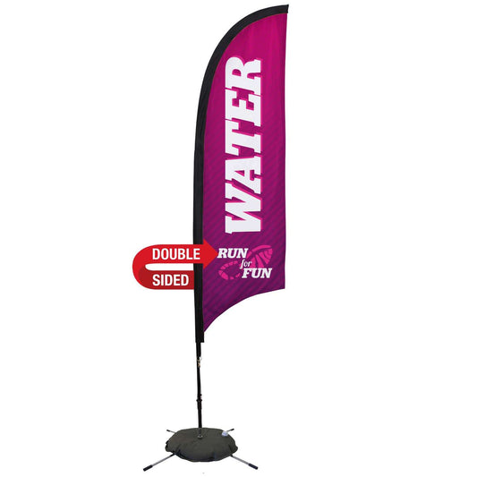 7' Premium Razor Sail Sign Kit (Double-Sided with Scissor Base)
