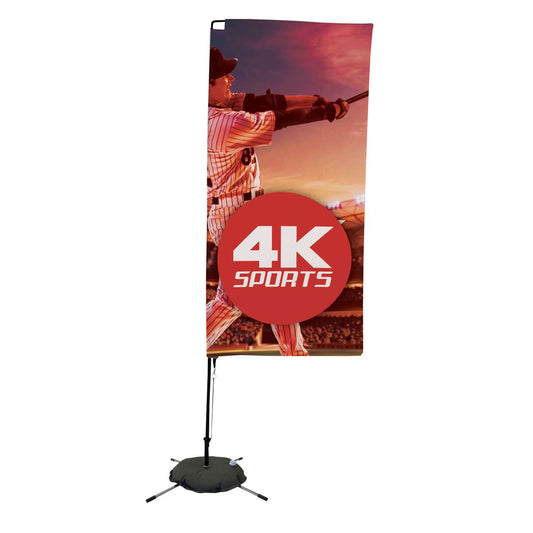 7' Streamline Rectangle Sail Sign Kit (Single-Sided with Scissor Base)