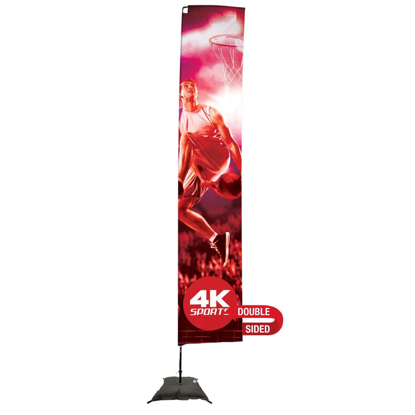 14.5' Streamline Rectangle Sail Sign Kit (Double-Sided with Scissor Base)