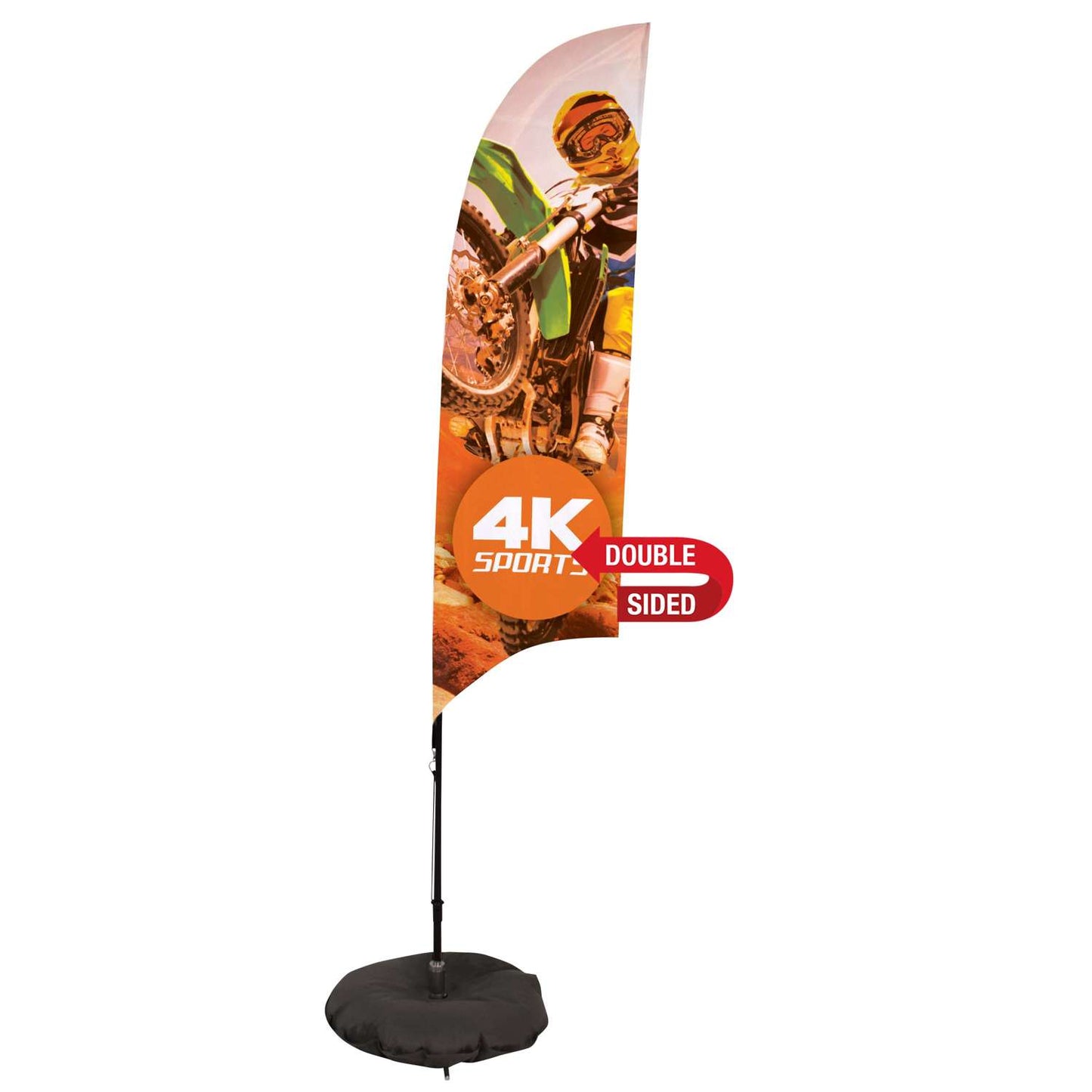 7' Streamline Razor Sail Sign Kit (Double-Sided with Three-Legged Scissor Base)