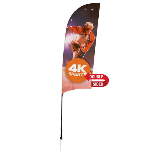 9' Streamline Razor Sail Sign Kit (Double-Sided with Ground Spike)