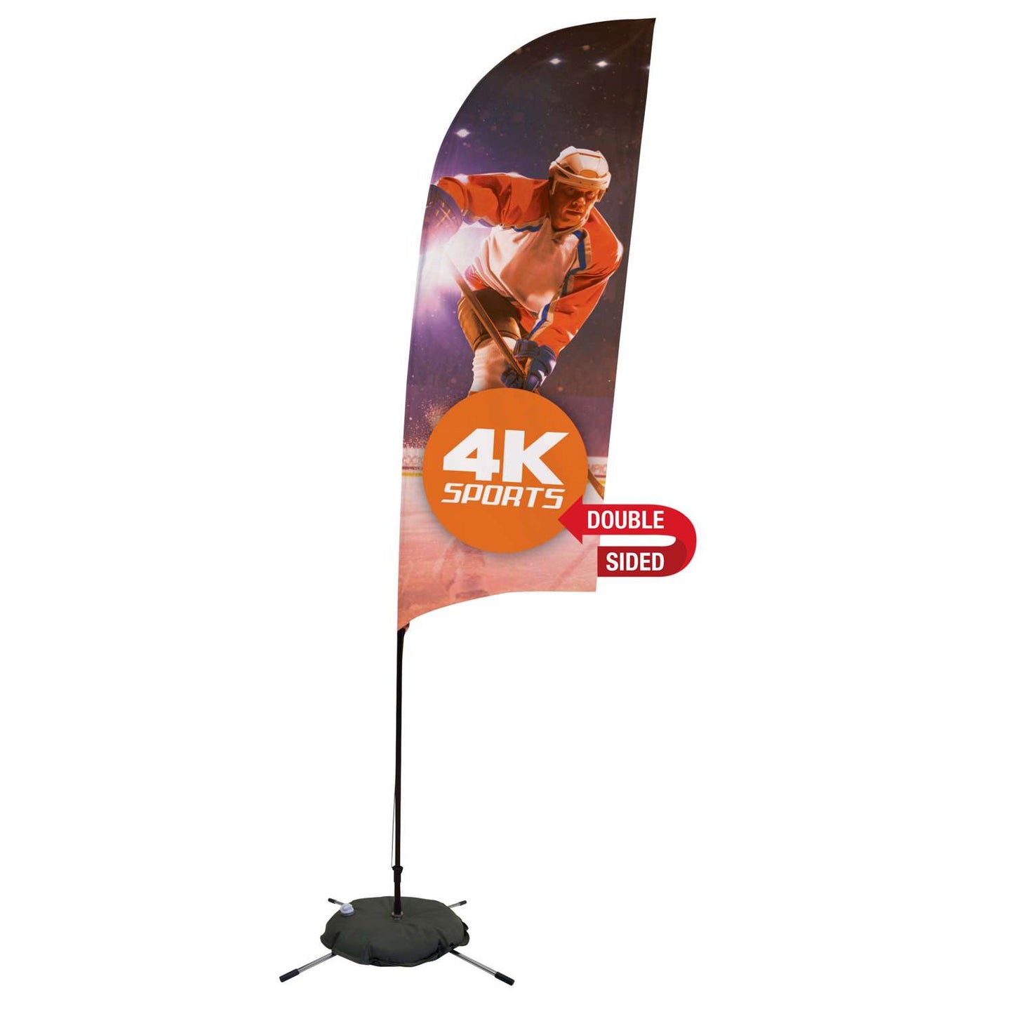9' Streamline Razor Sail Sign Kit (Double-Sided with Scissor Base)
