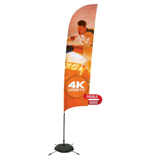 13' Streamline Razor Sail Sign Kit (Double-Sided with Scissor Base)