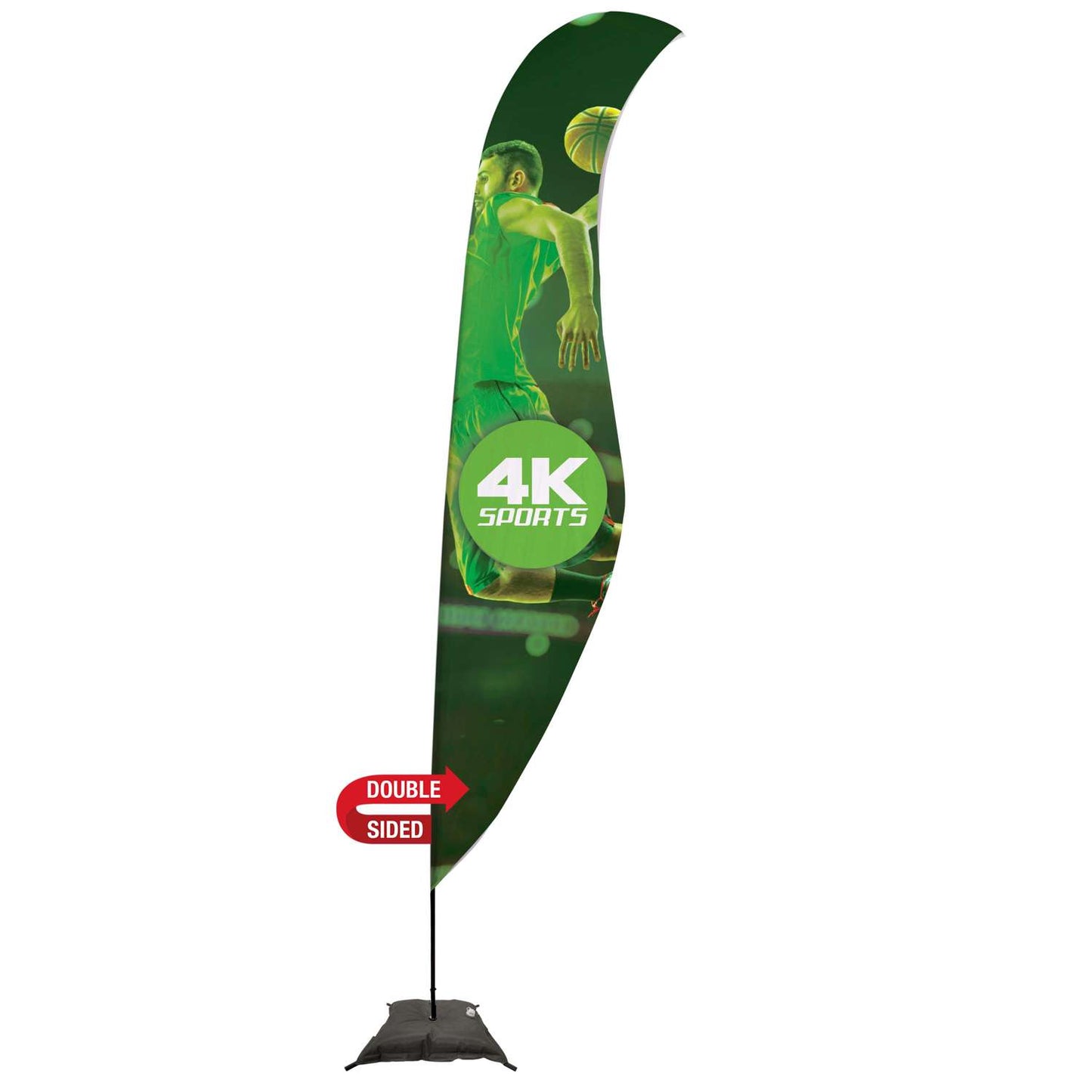 17' Streamline Sabre Sail Sign Kit (Double-Sided with Scissor Base)