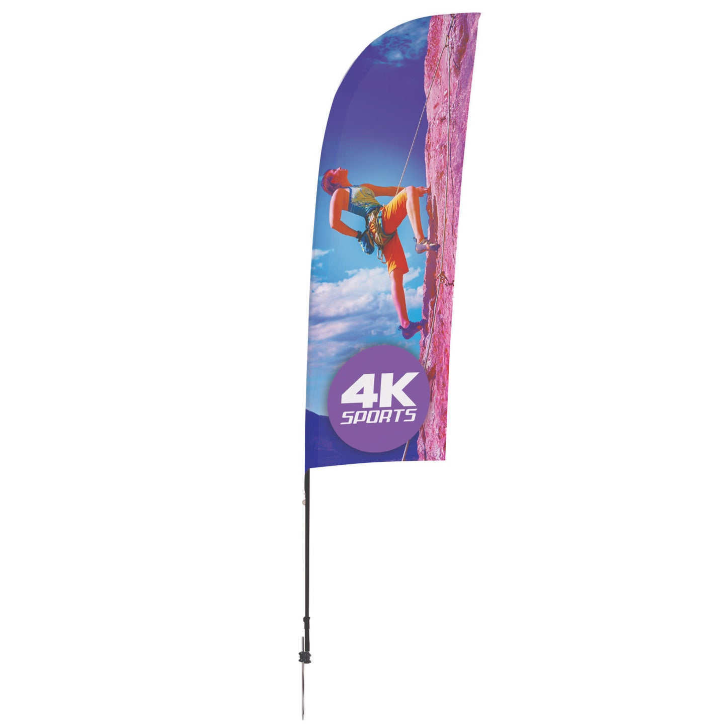 9' Streamline Blade Sail Sign Kit (Single-Sided with Ground Spike)